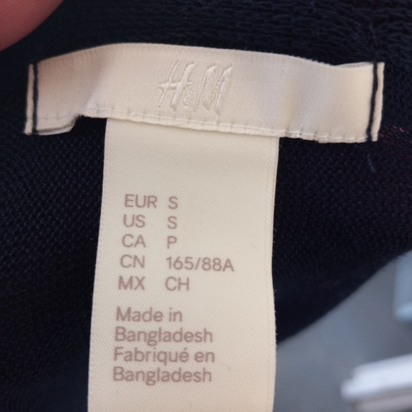 H&M size S dark blue cardigan - Picture 3 of 4